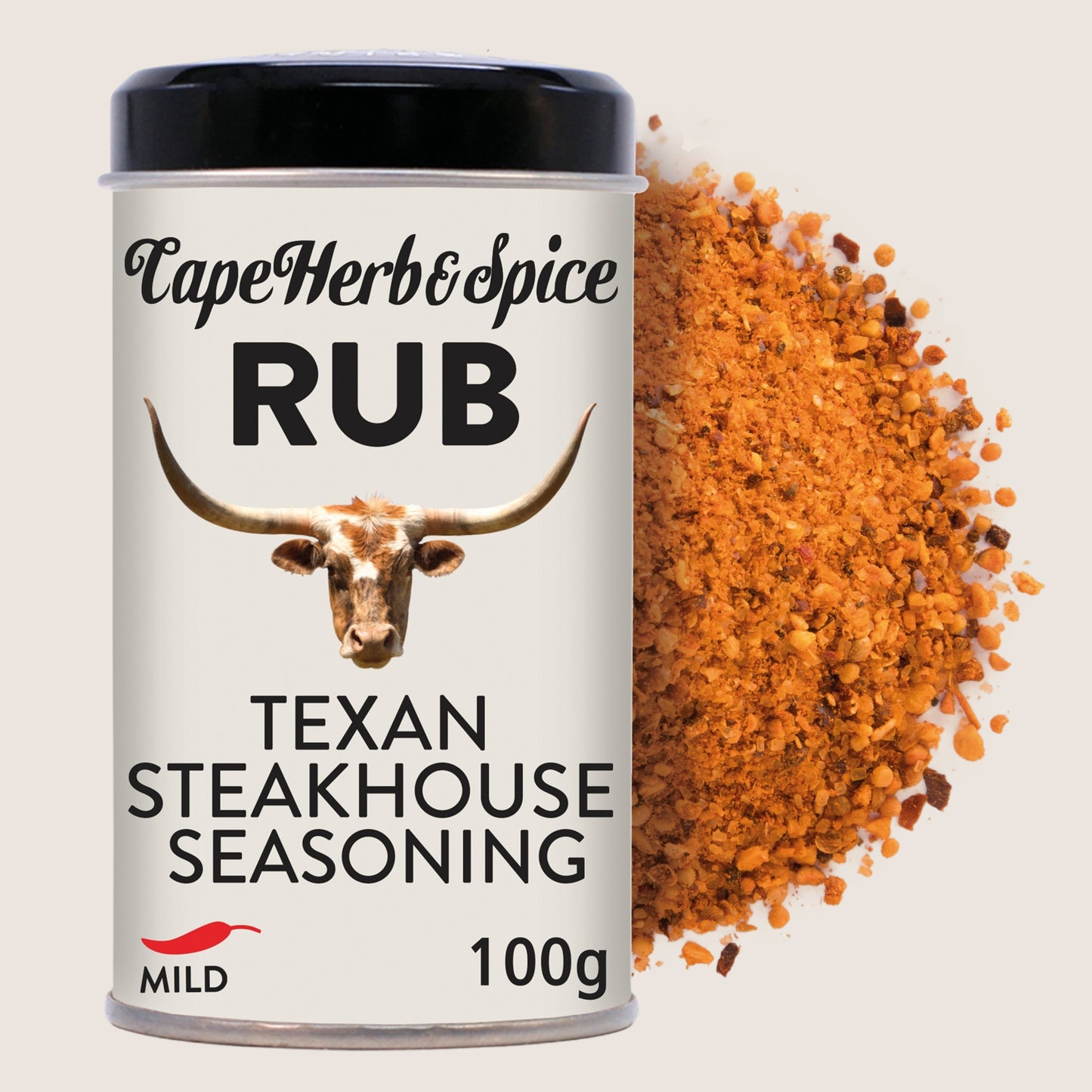 Cape Herb & Spice Rub Texan Steakhouse Seasoning Halal Certified 100g
