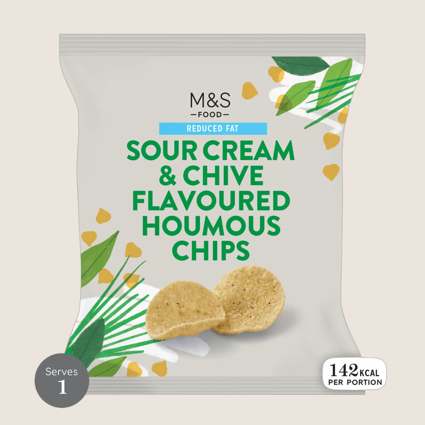M&S Sour Cream And Chive Flavoured Houmous Chips 30 g