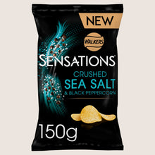 Walkers Sensation s Salt & Black Peppercorn Sharing Crisps No Artificial Additives 150g