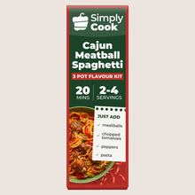 Simply Cook Cajun Meatball Spaghetti 3 Pot Flavour Kit No Artificial Additives 65g