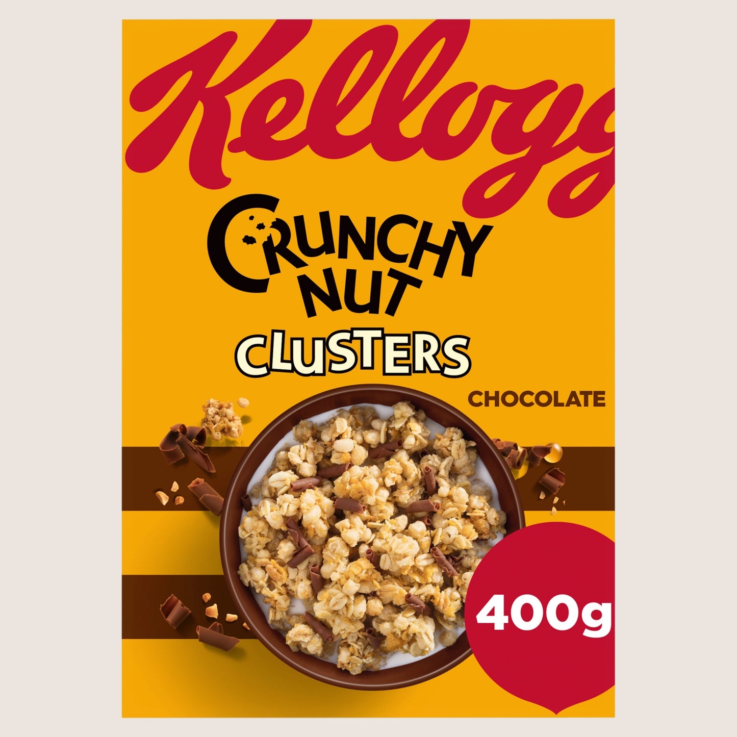Kellogg's Crunchy Nut Chocolate Clusters Breakfast Cereal Vitamin Fortified 400g