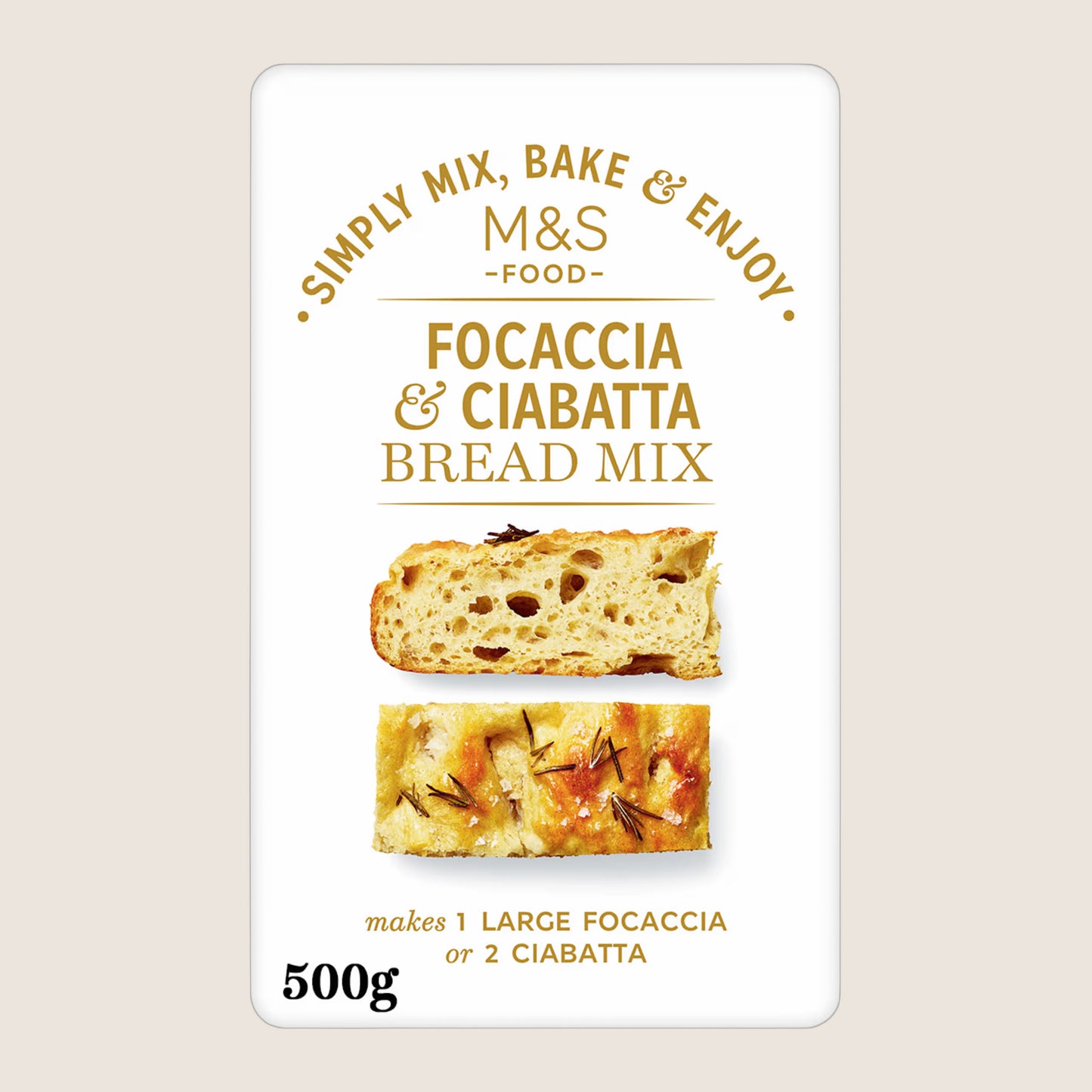 M&S Focaccia And Ciabatta Bread Mix 500 g