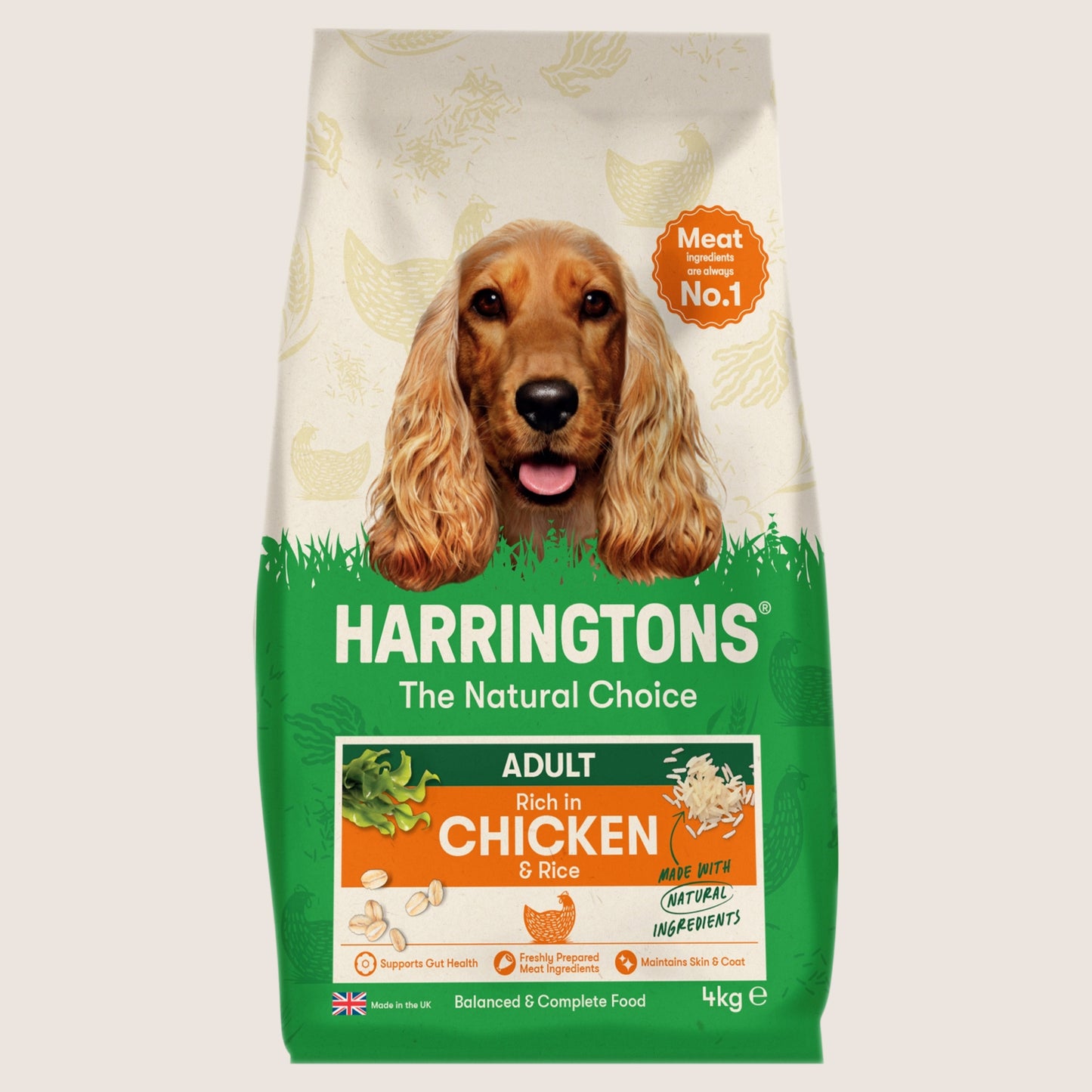 Harringtons Rich in Chicken & Rice Dry Adult Dog Food Complete Nutrition 4kg