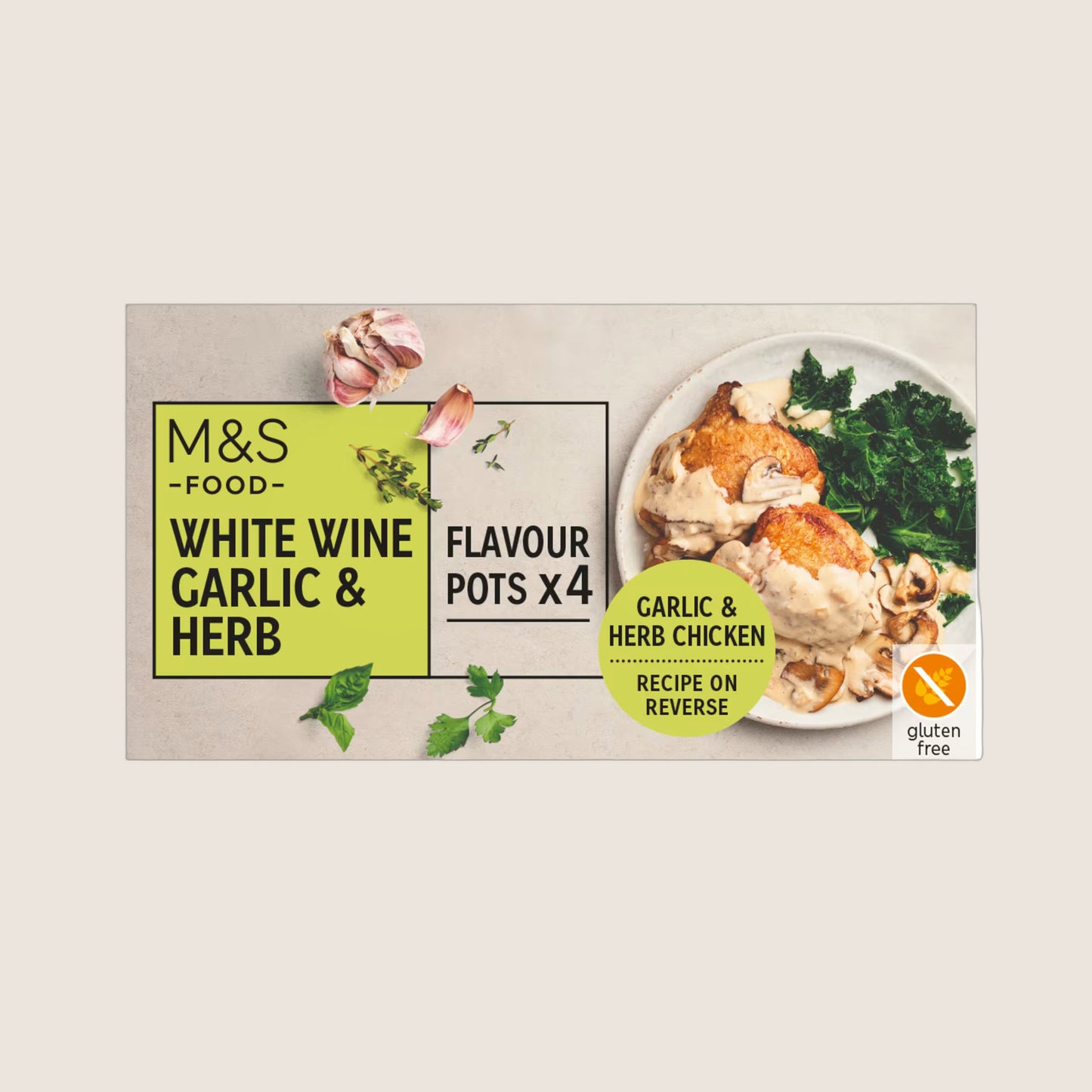 M&S White Wine, Garlic & Herb Flavour Pots 96 g