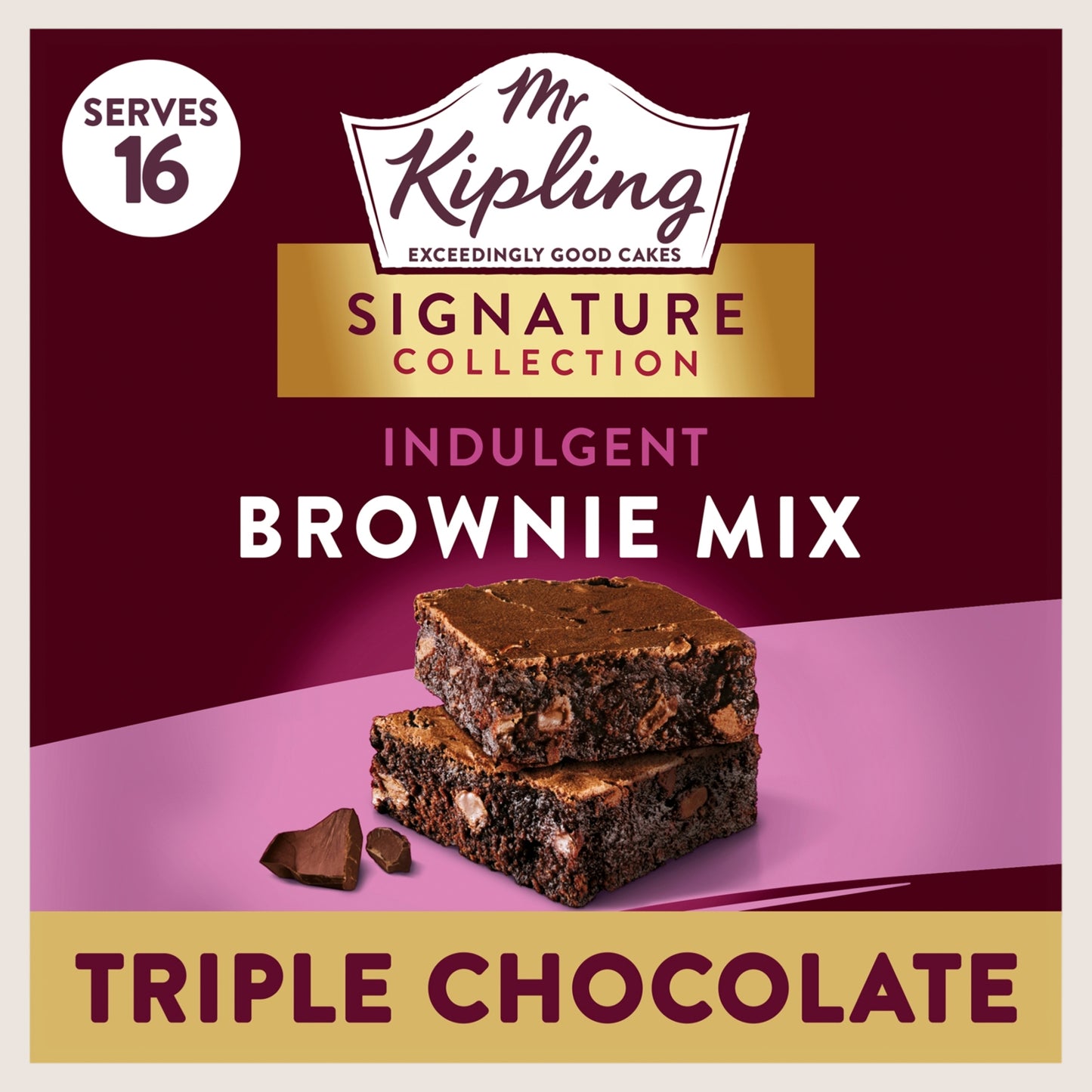 Mr Kipling Signature Baking Triple Chocolate Brownie Cake Mix Premium Quality 379g