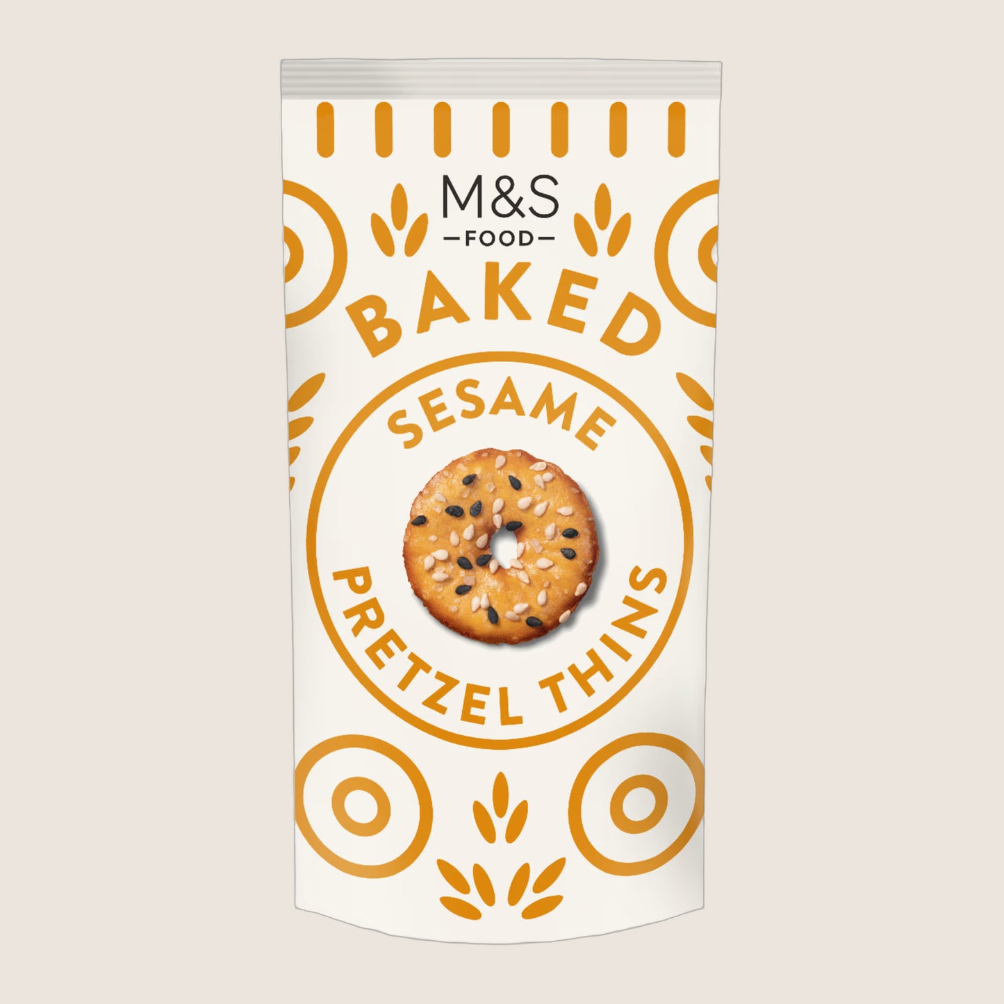M&S Sesame Pretzel Thins 80 g