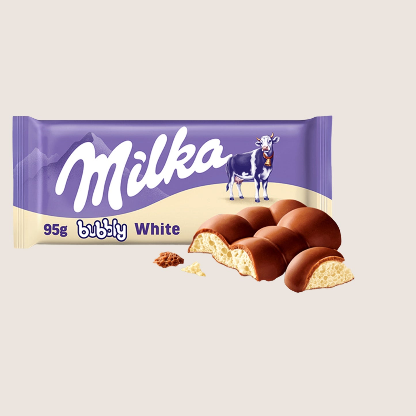 Milka Bubbly White Chocolate Bar 95g