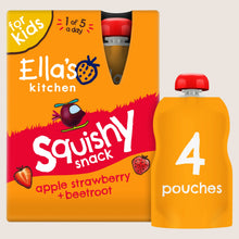 Ella's Kitchen Apple Strawberry + Beetroot Squishy Snack Multipack 4 x 100g