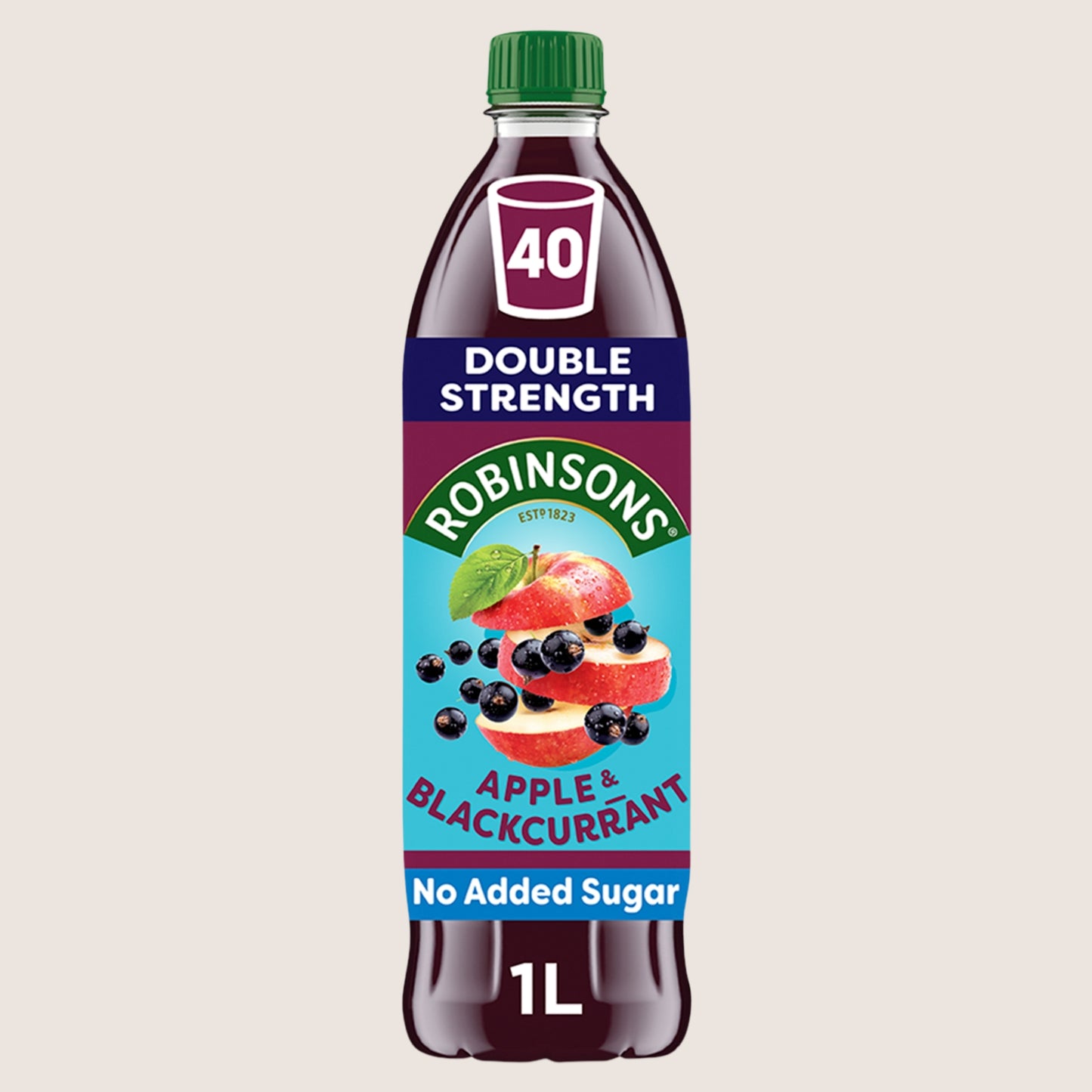 Robinsons Double Strength Apple & Blackcurrant No Added Sugar Squash 1L