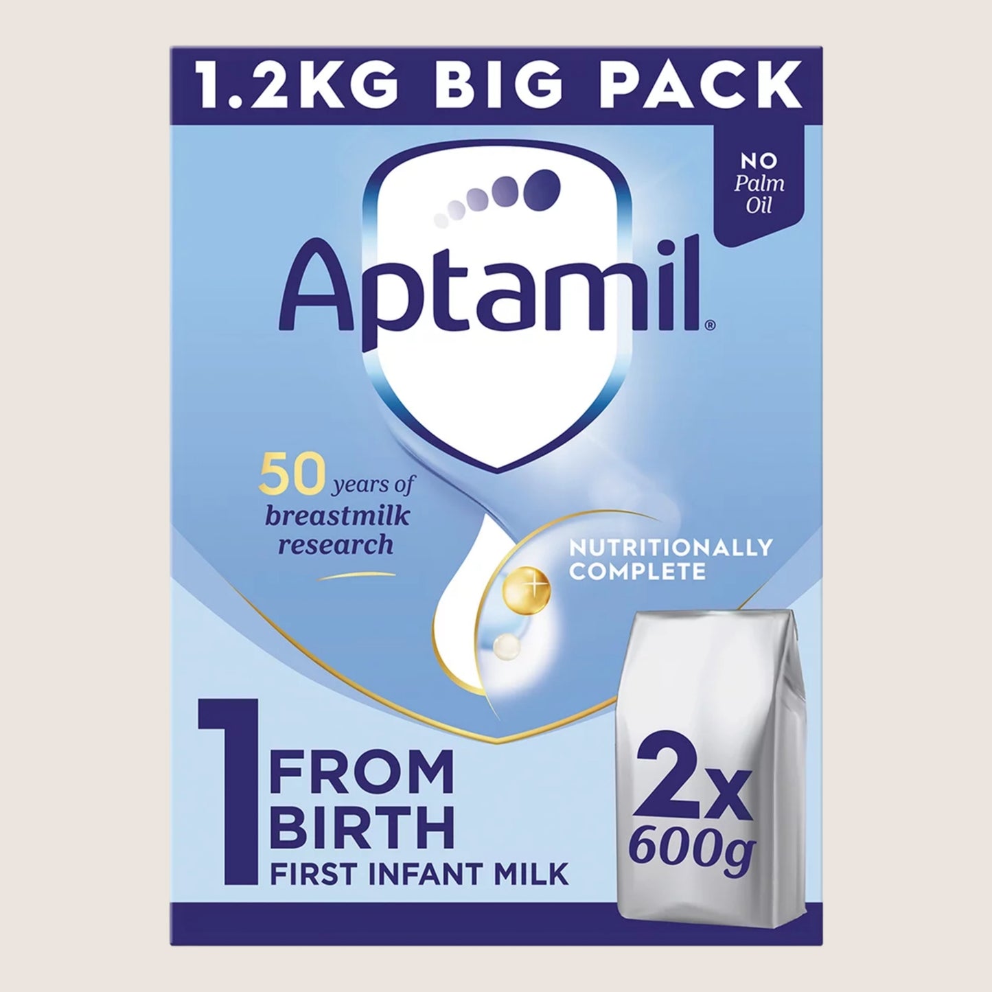 Aptamil 1 First Infant Baby Milk Formula Powder from Birth Big Pack Suitable from Birth 1.2kg