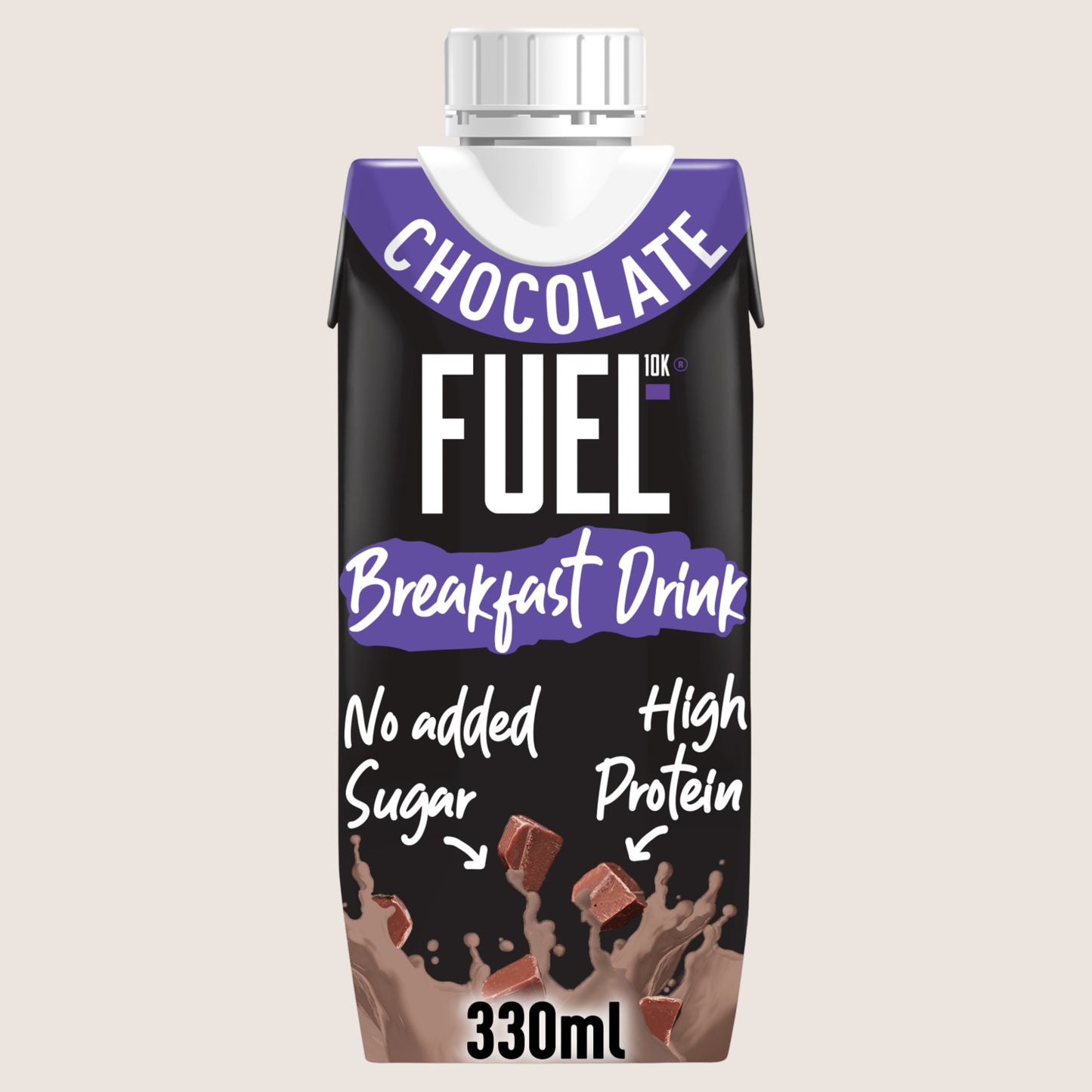FUEL10K Chocolate High Protein Milk Breakfast Shake Drink High Protein 330ml
