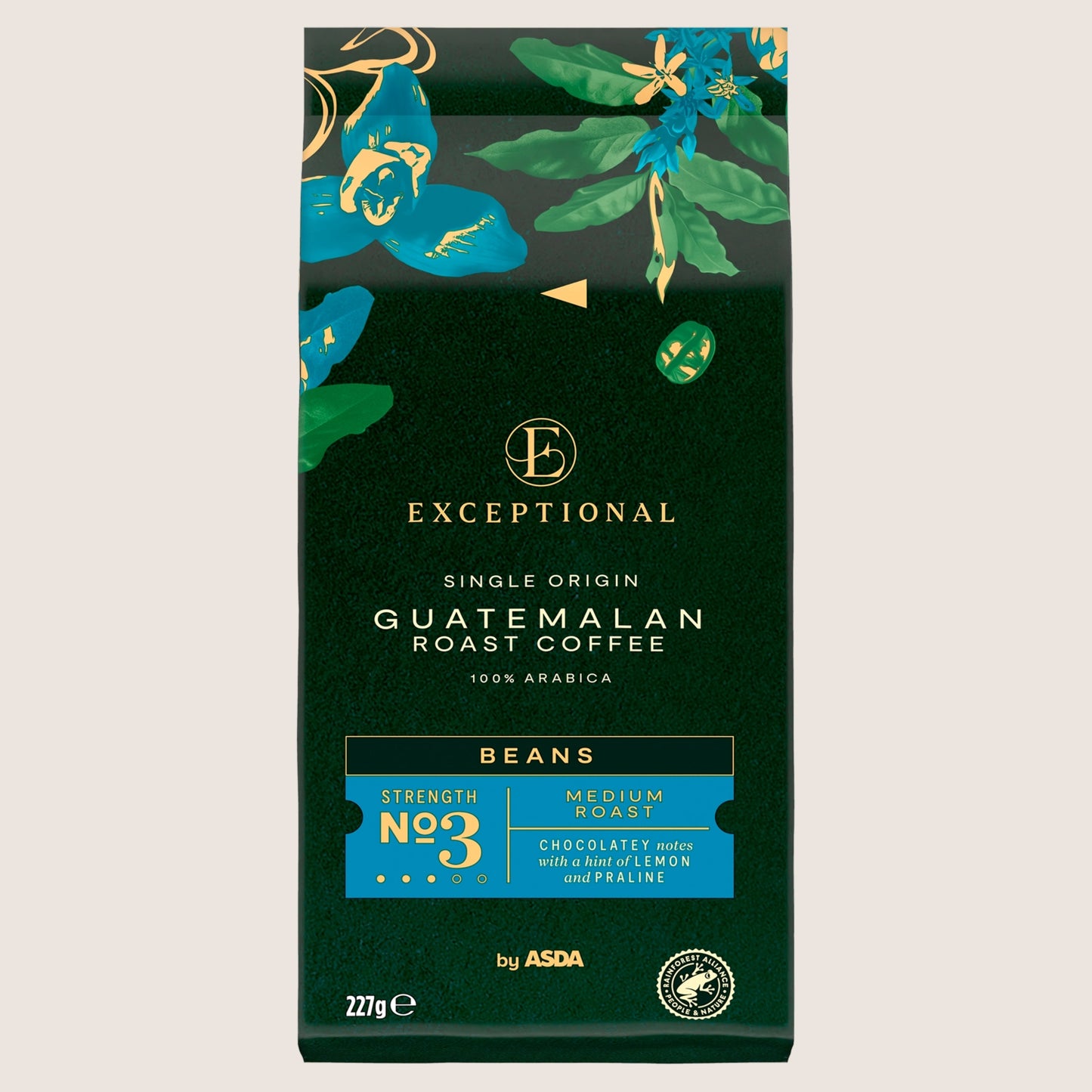 Exceptional by ASDA Exceptional by Guatemalan Roast Coffee Beans No Artificial Additives 227g