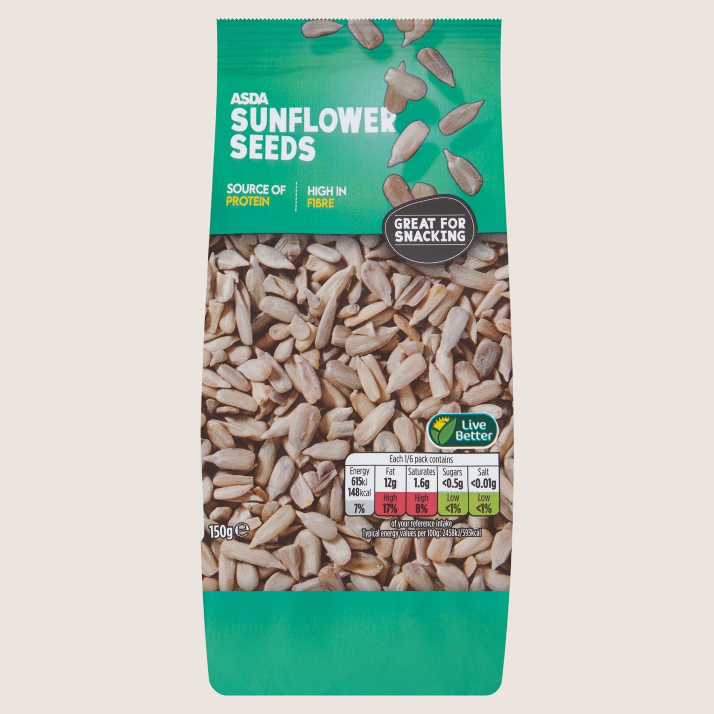 ASDA Sunflower Seeds Multipack 150g