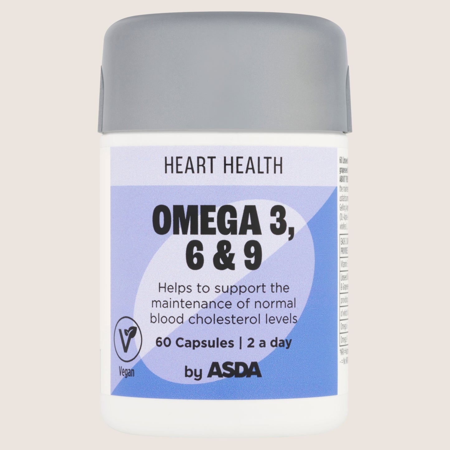 ASDA Heart Health 2 a day Omega 3, 6 & 9 60 Capsules