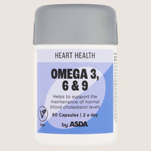 ASDA Heart Health 2 a day Omega 3, 6 & 9 60 Capsules