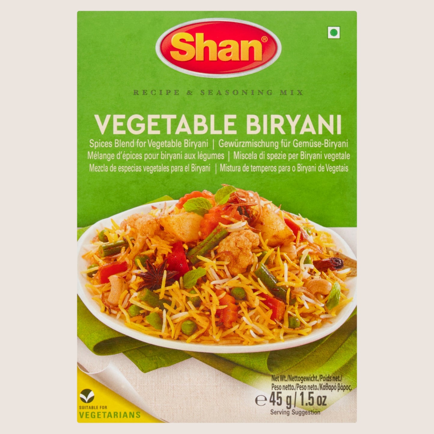 Shan Vegetable Biryani No Artificial Additives 45g