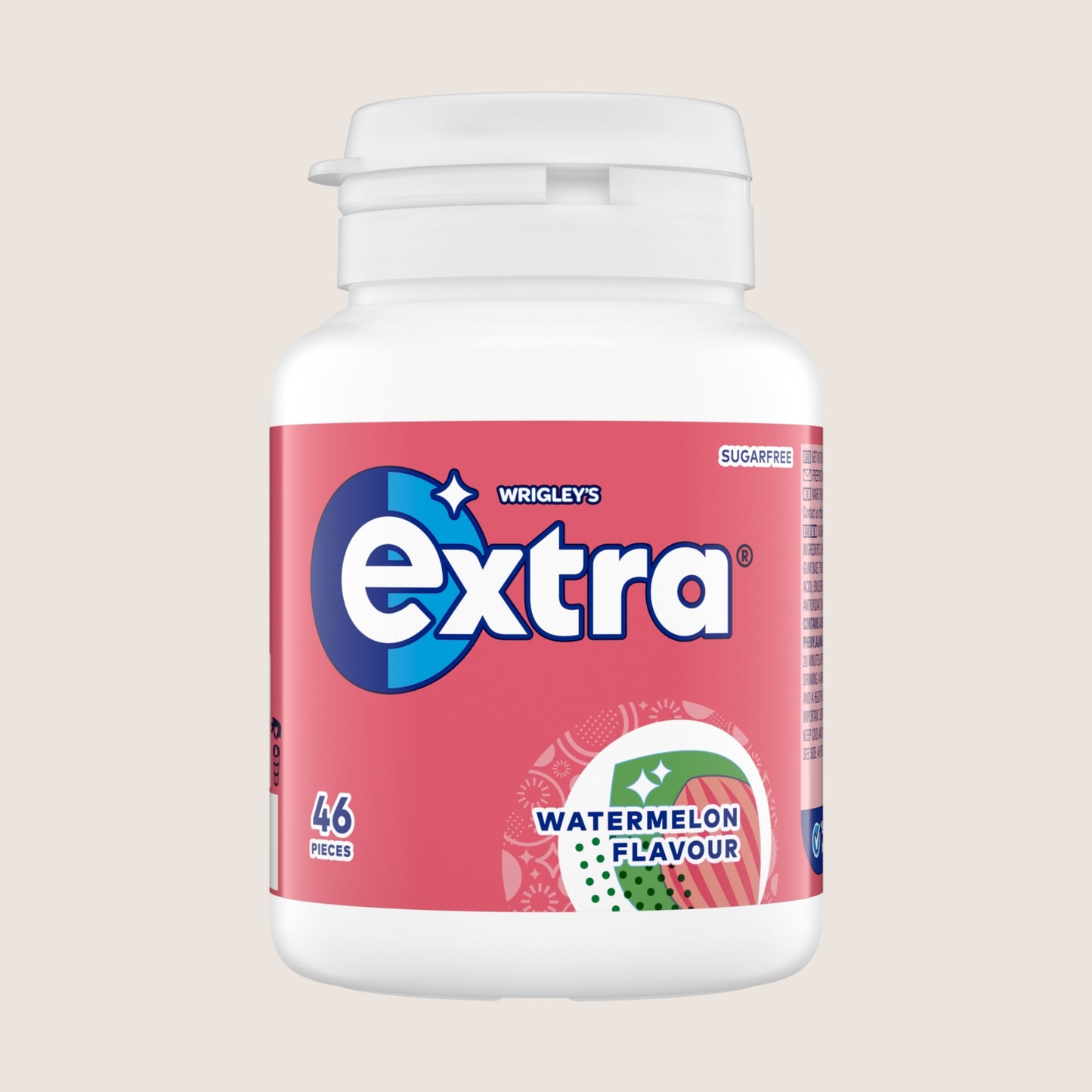 Extra Watermelon Flavour Sugarfree Chewing Gum Bottle 46 pieces