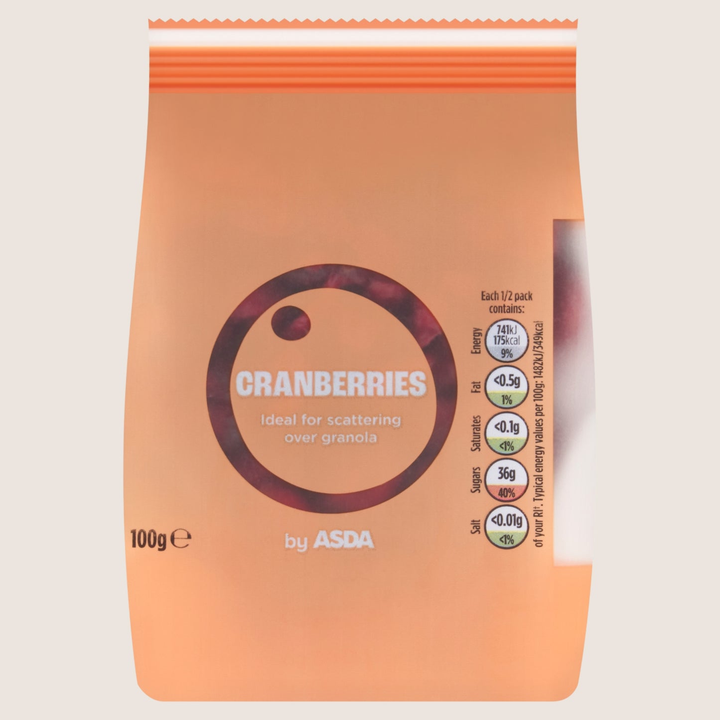 ASDA Cranberries Multipack 100g