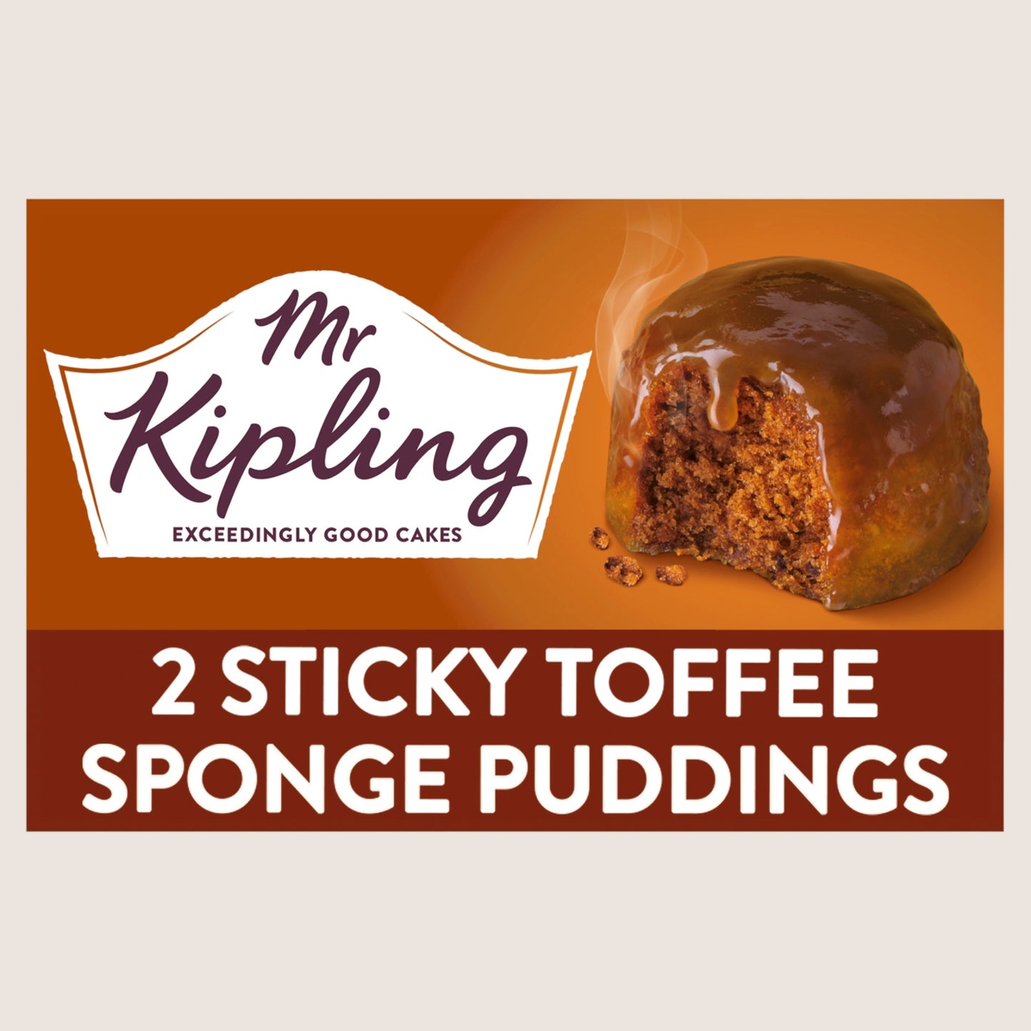 Mr. Kipling Sticky Toffee Sponge Pudding Cake Dessert Pots No Artificial Additives 2x95g