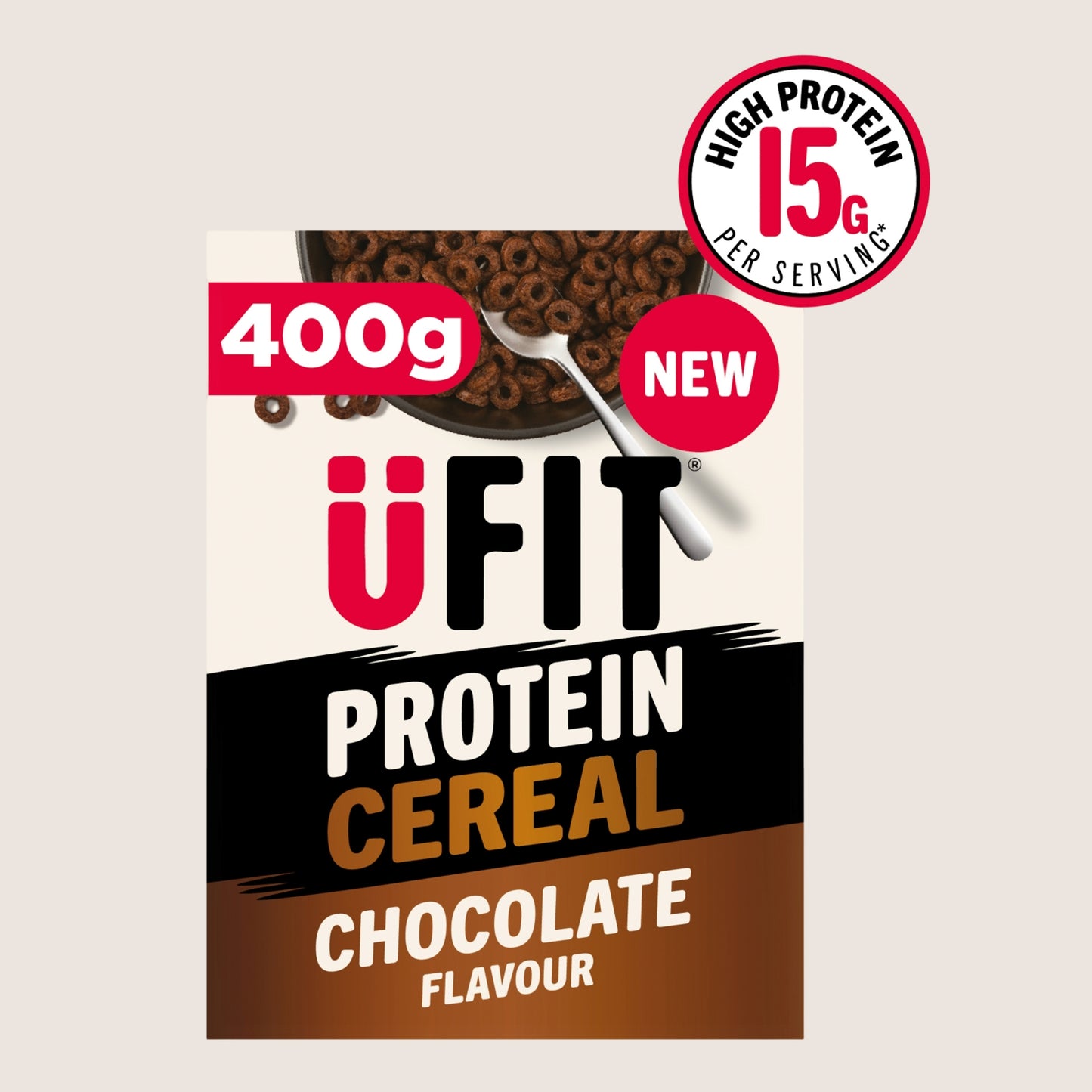 UFIT Protein Chocolate Hoops Cereal Protein 400g