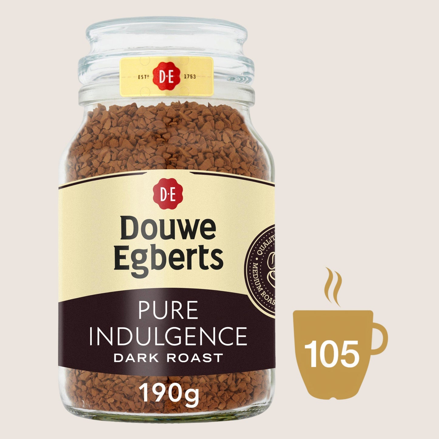 Douwe Egberts Pure Indulgence Dark Roast Instant Coffee 190g