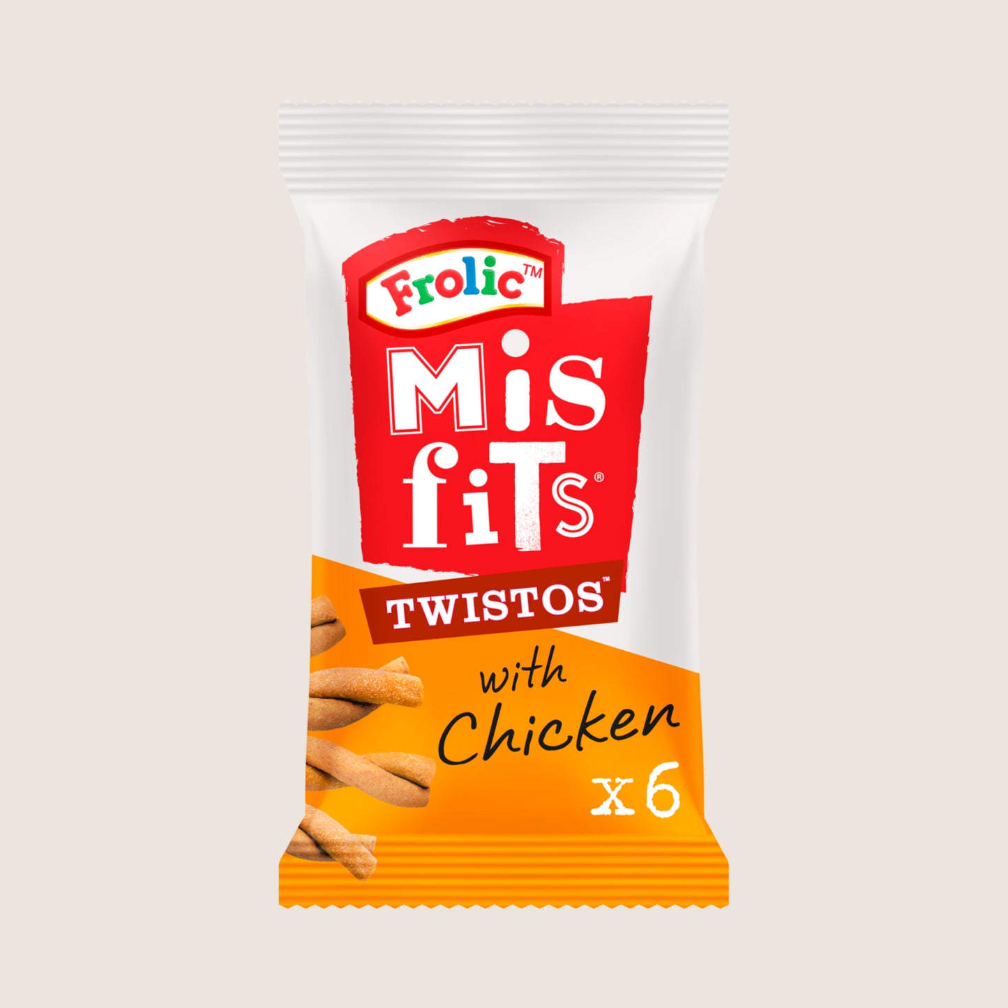 Misfits Twistos Dog Treats with Chicken No Artificial Additives 105g