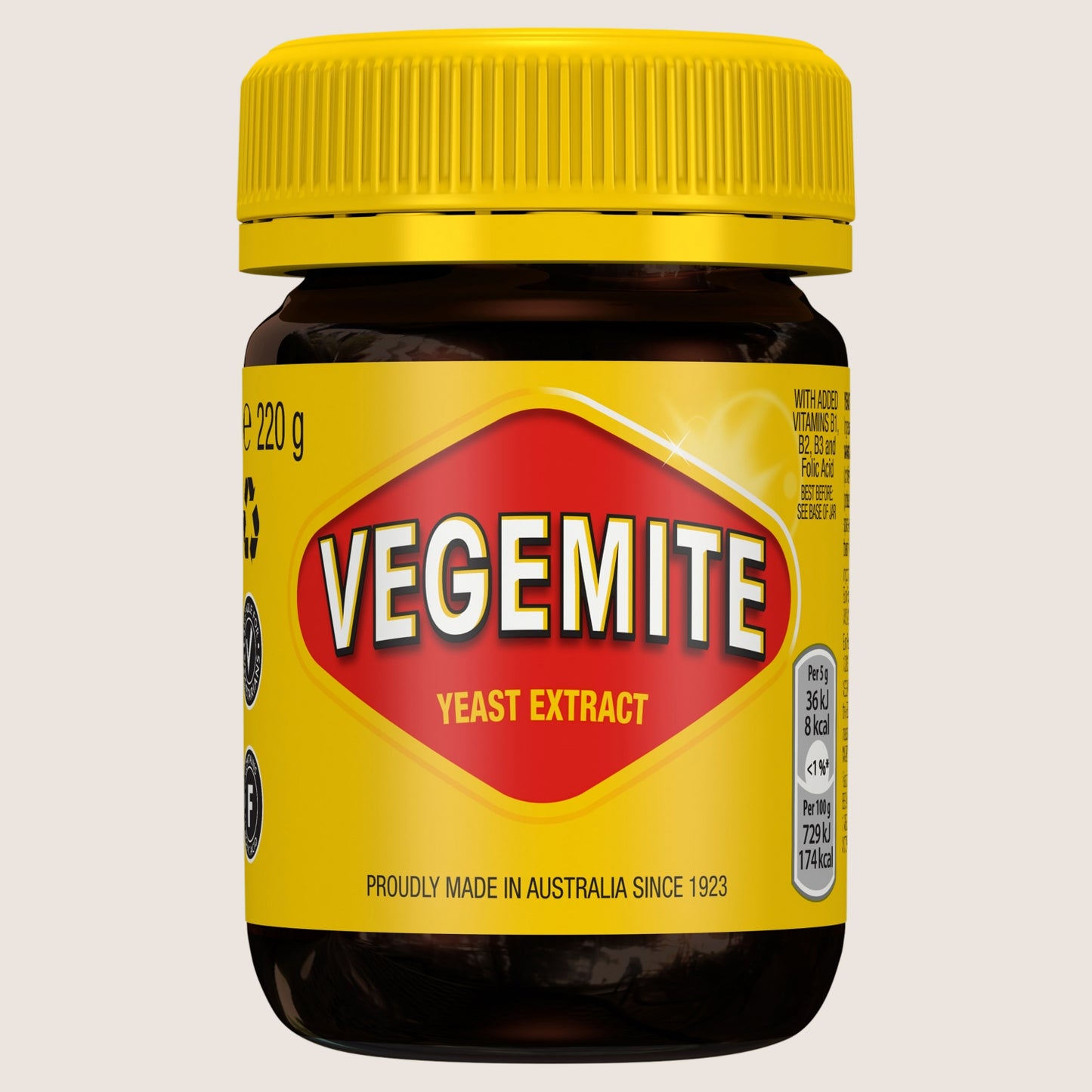Vegemite Yeast Extract No Artificial Additives 220g