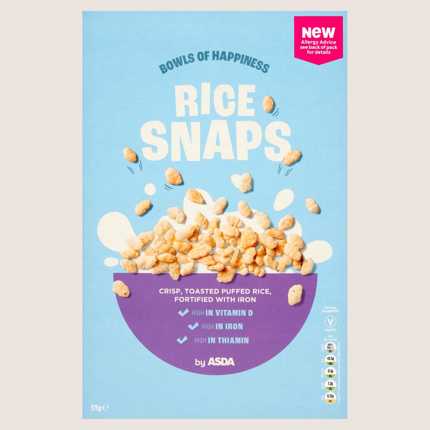 ASDA Rice Snaps Vitamin Fortified 375g
