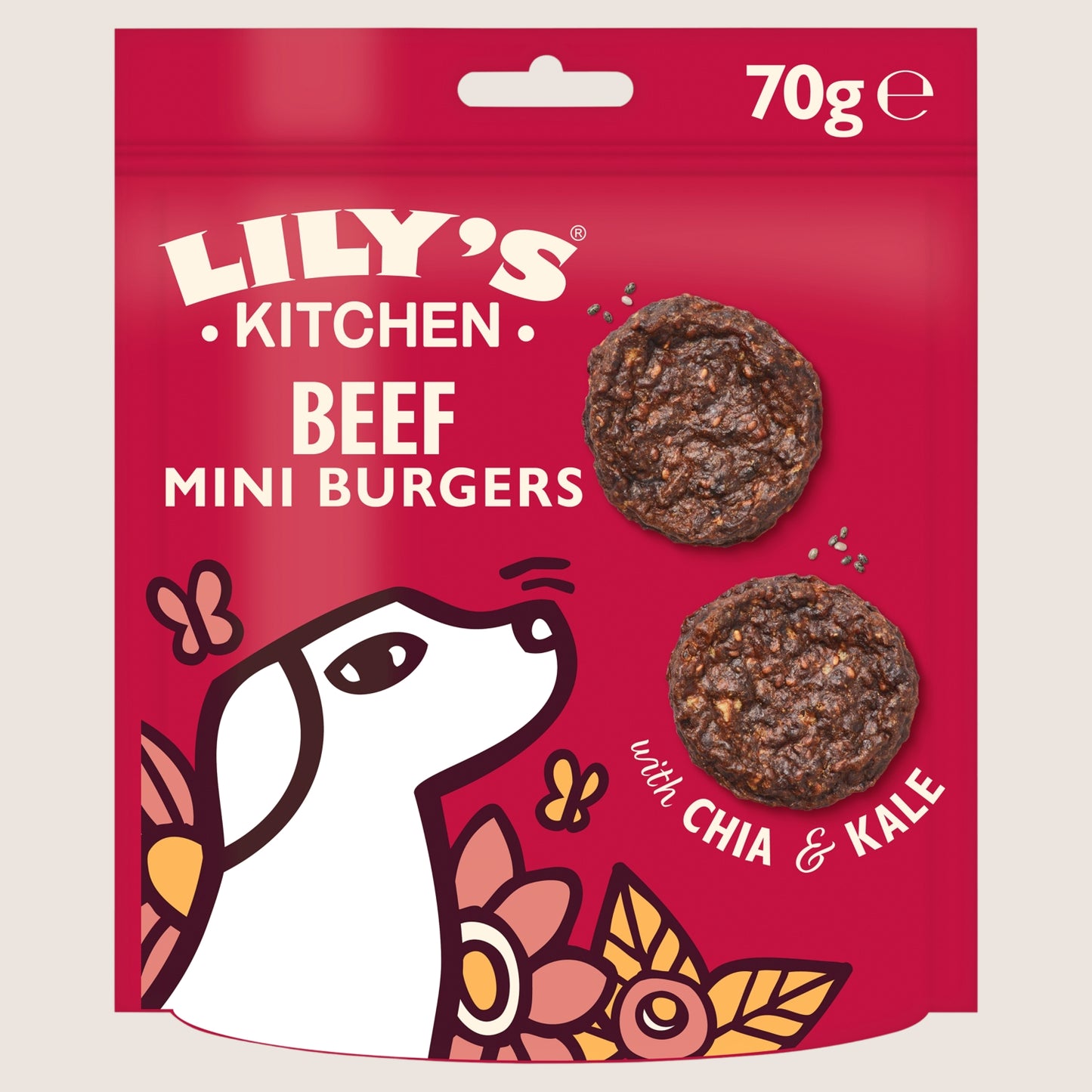 Lily's Kitchen The Best Ever Beef Mini Burgers Dog Treats Nutritionally Complete 70g
