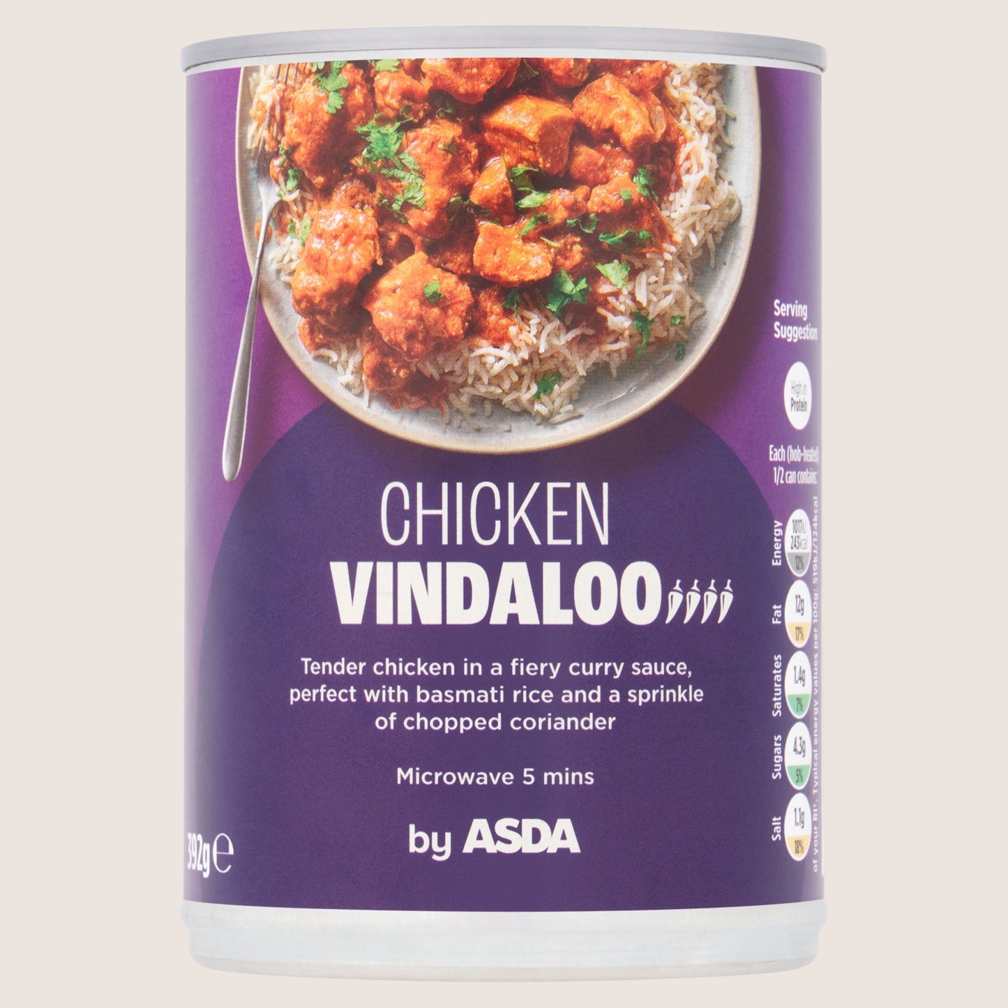 ASDA Chicken Vindaloo No Artificial Additives 392g