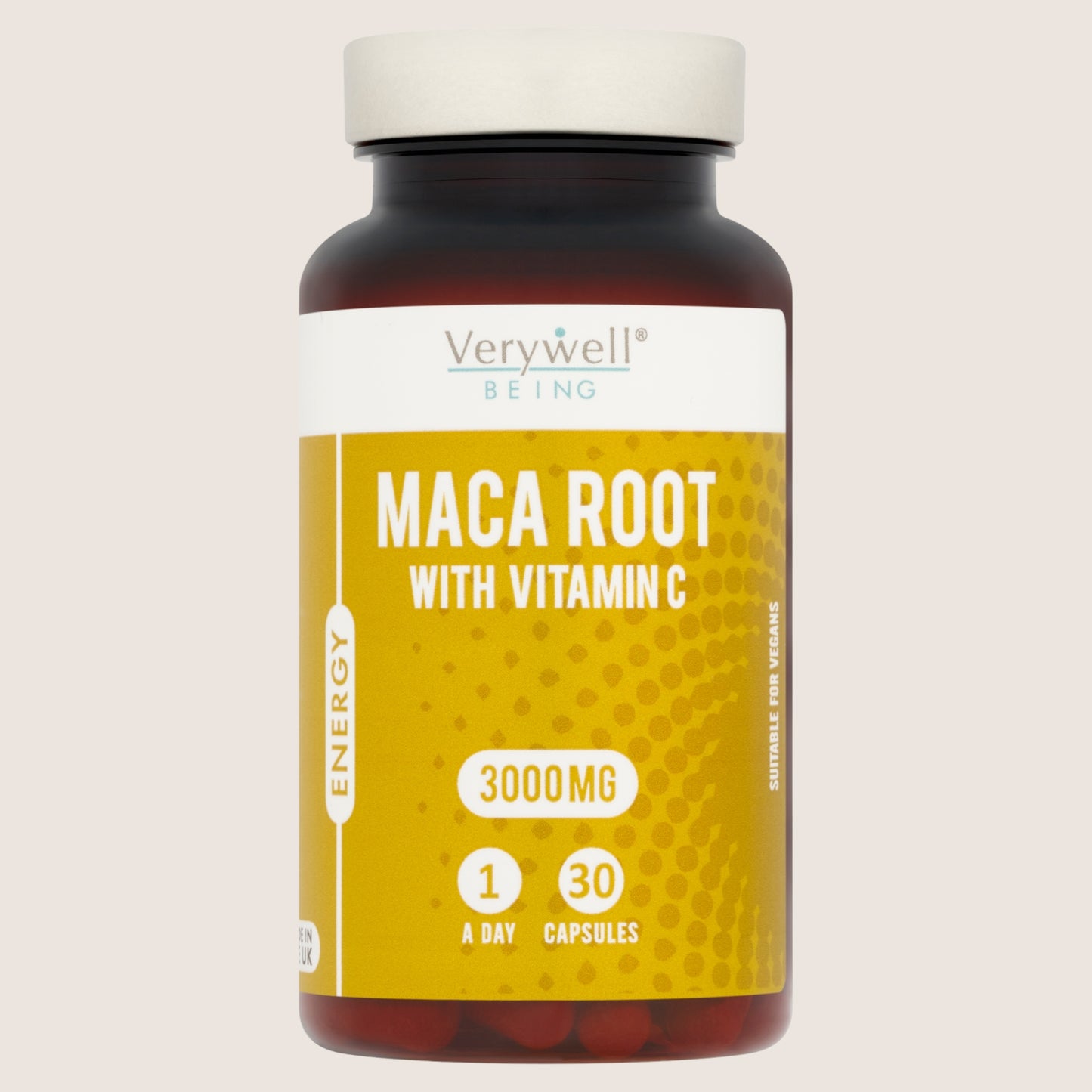 Verywell Being Energy Maca Root with Vitamin C 3000mg 1 A Day 30 Capsules