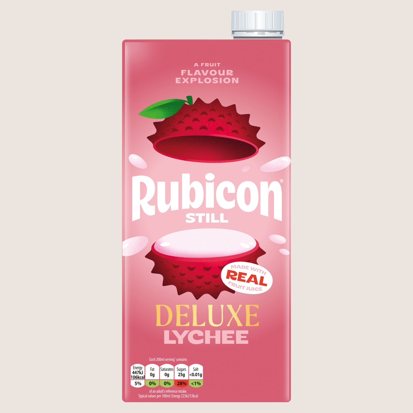 Rubicon Still Deluxe Lychee Juice Drink Carton Refreshing 1L