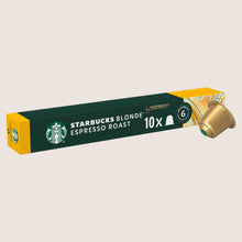 Starbucks STARBUCKS BLONDE Espresso Roast by NESPRESSO, Blonde Roast Coffee, box of 10 No Artificial Additives 53g
