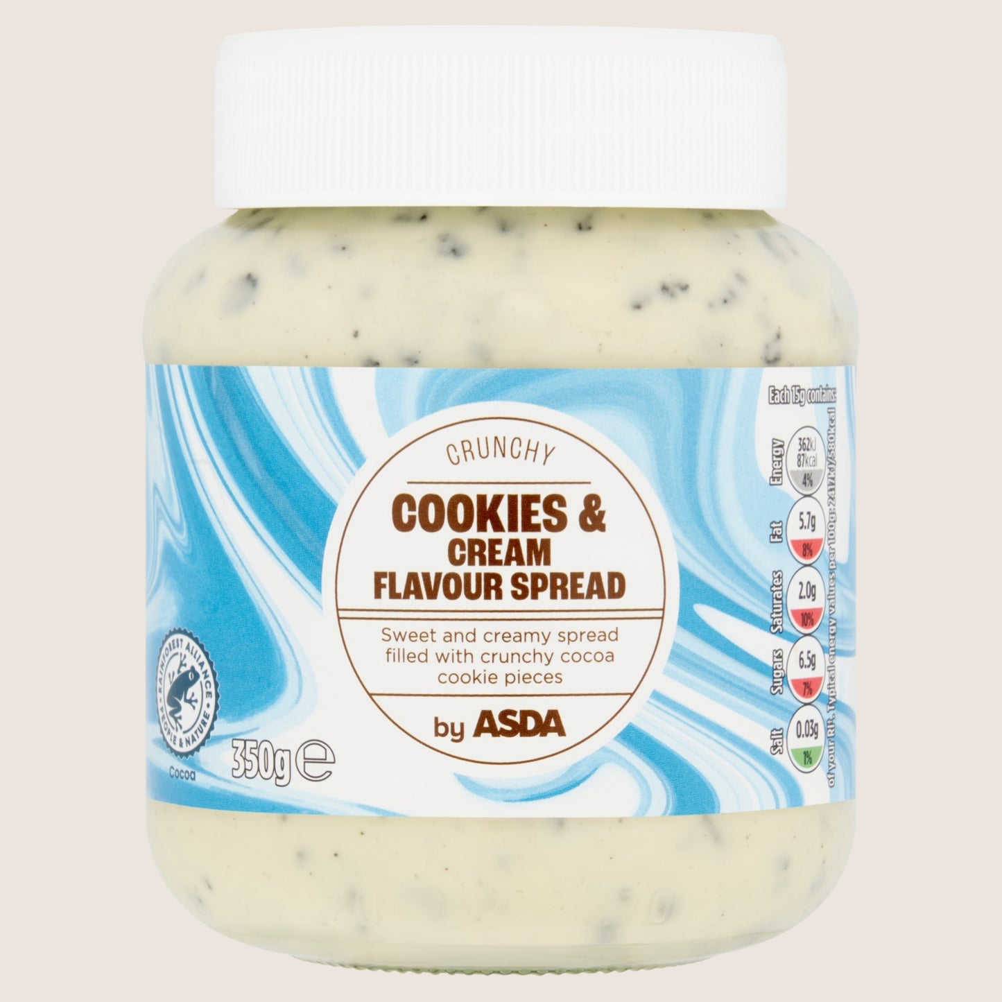 ASDA Crunchy Cookies & Cream Flavour Spread 350g