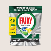 Fairy Platinum Dishwasher Tablets Lemon, 45 Capsules