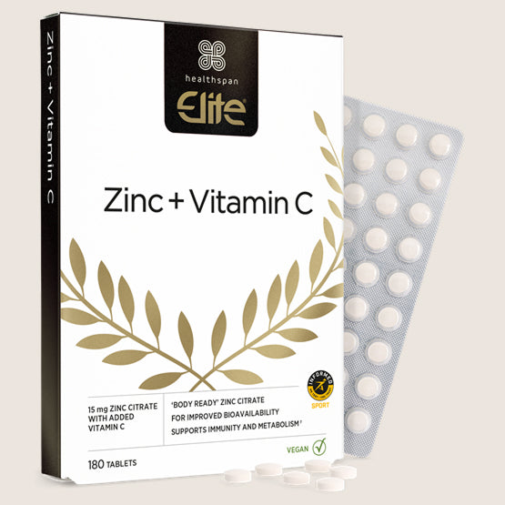 Healthspan Elite Zinc + Vitamin C 180 tablets