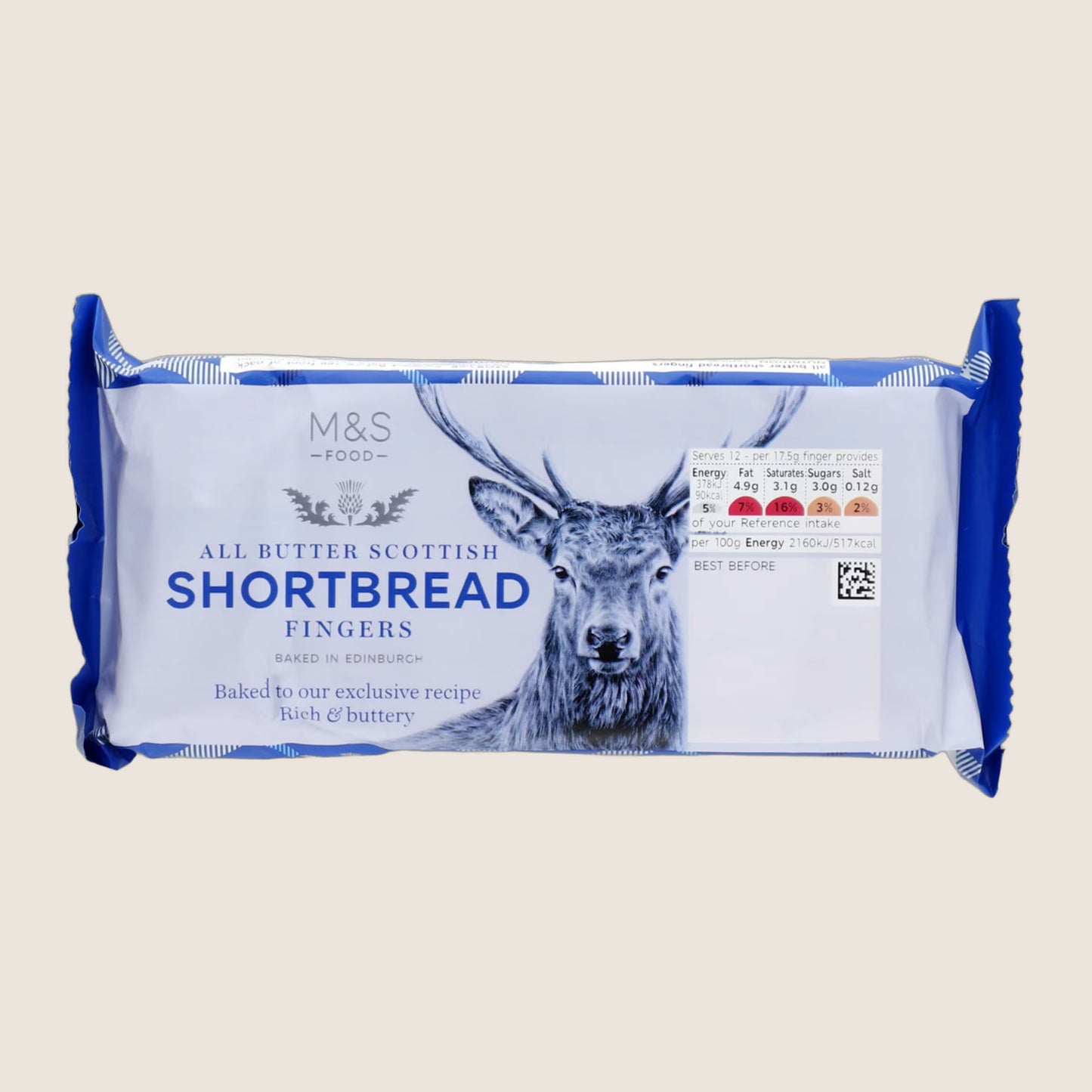 M&S Scottish All Butter Shortbread Fingers All Butter Recipe 210 g