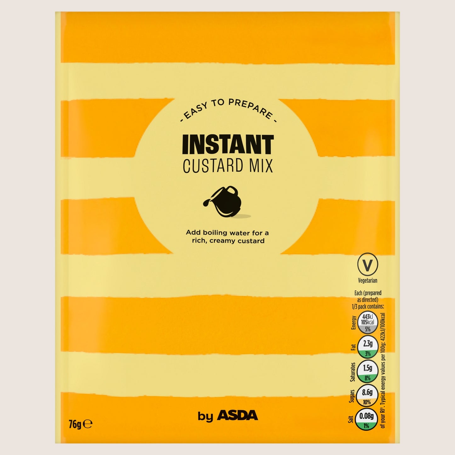 ASDA Instant Custard Mix No Artificial Additives 76g