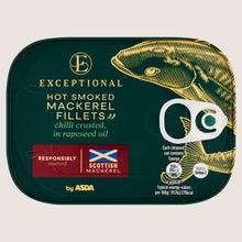 Exceptional by ASDA Exceptional by Hot Smoked Mackerel Fillets Chilli Crusted, in Rapeseed Oil High in Protein 110g
