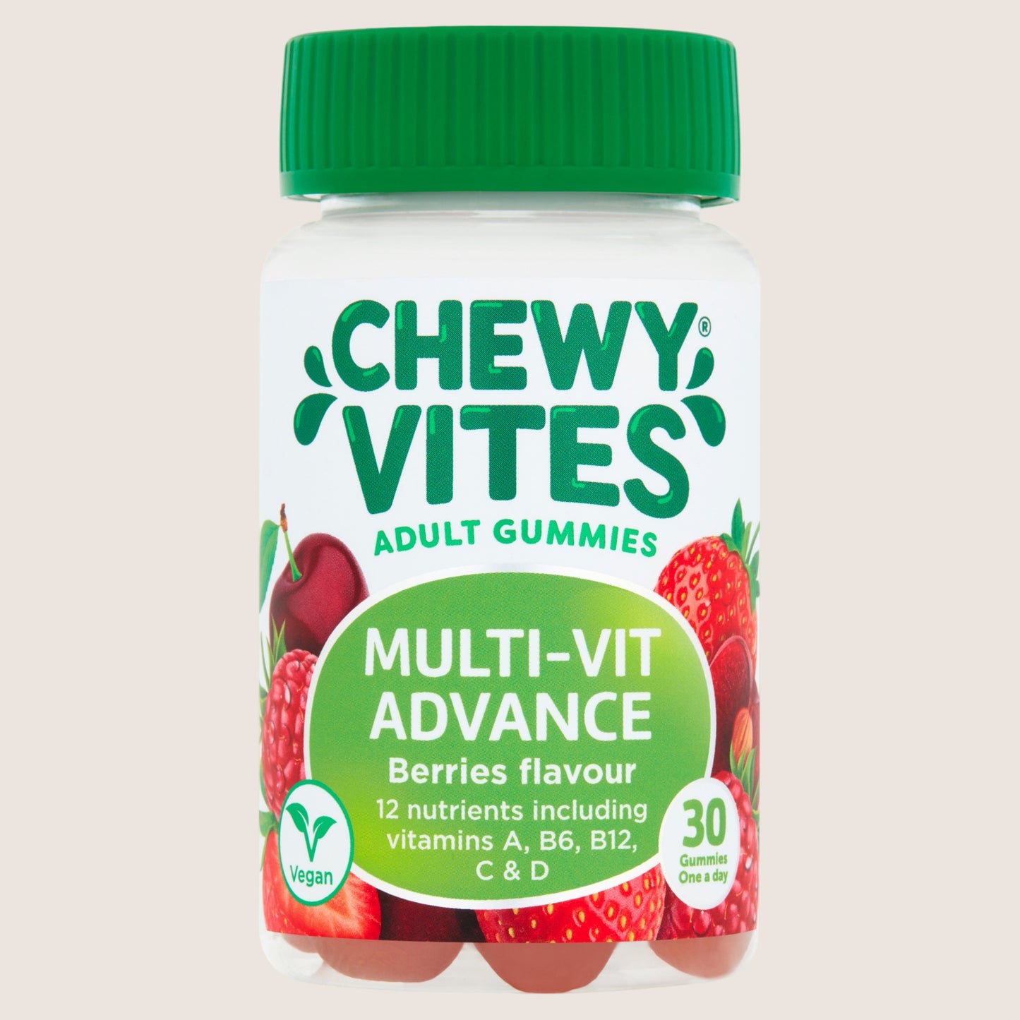 Chewy Vites Adult Gummies Multi-Vit Advance Berries Flavour 30 Gummies