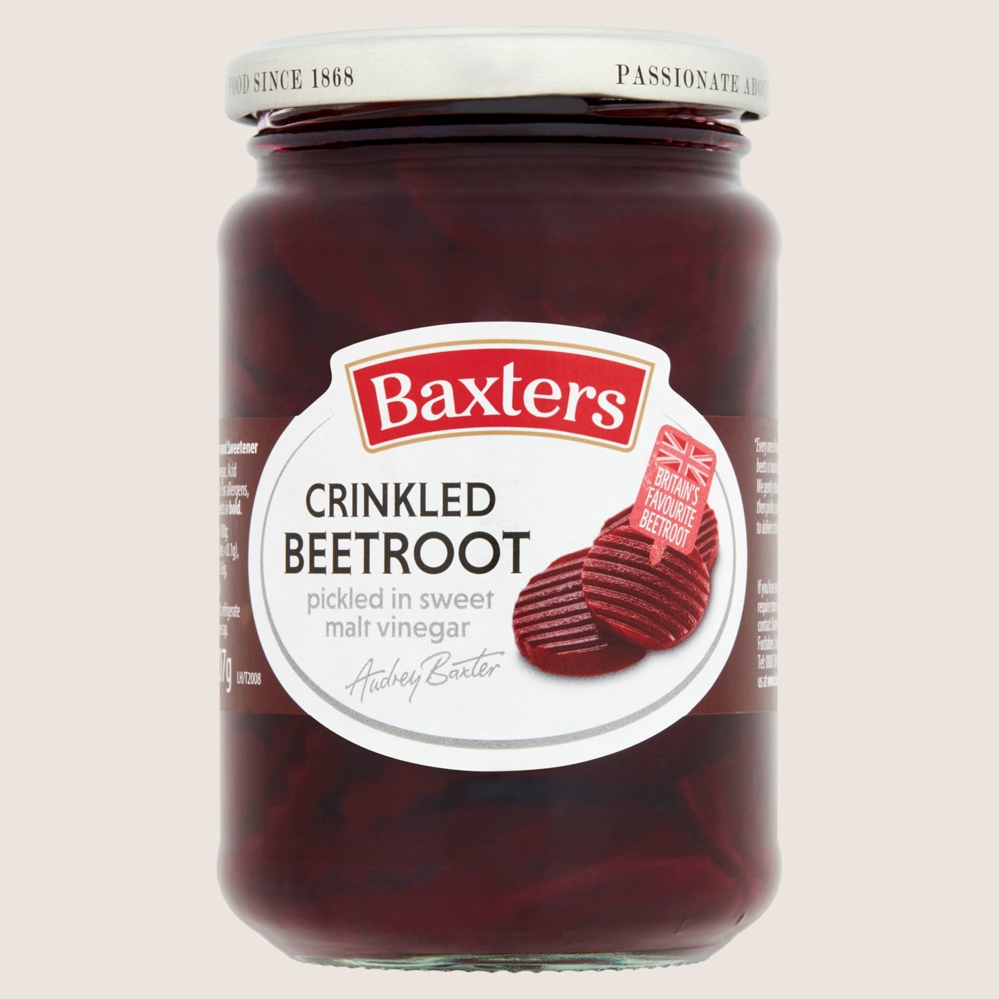 Baxters Crinkled Beetroot No Artificial Additives 340g