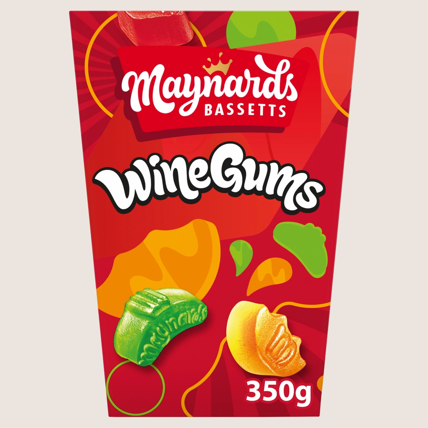 Maynards Bassetts Wine Gums Sweets Carton 350g