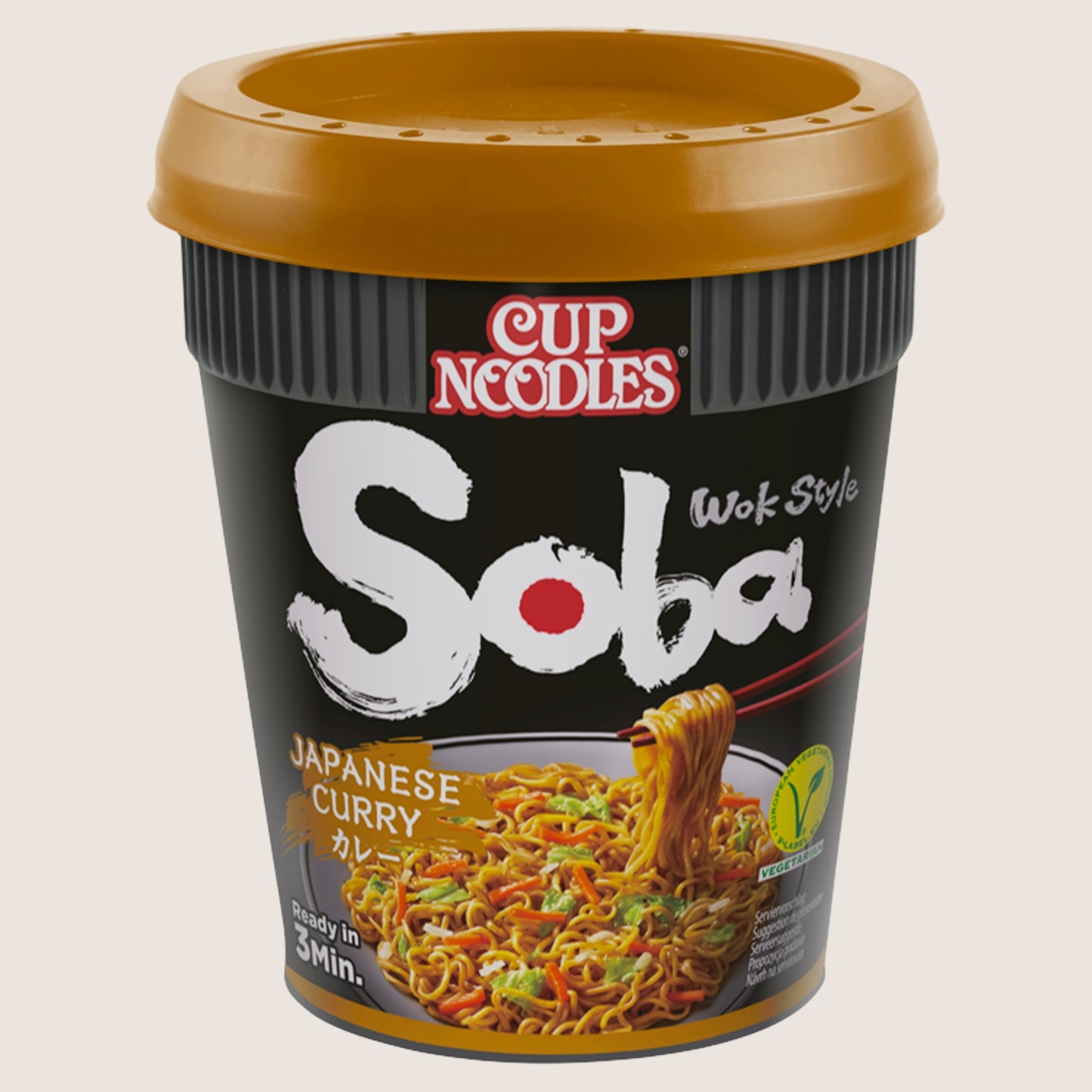 Nissin Nissin Soba Japanese Curry Instant Wok Style Noodles Pot Vegetarian Friendly 90g
