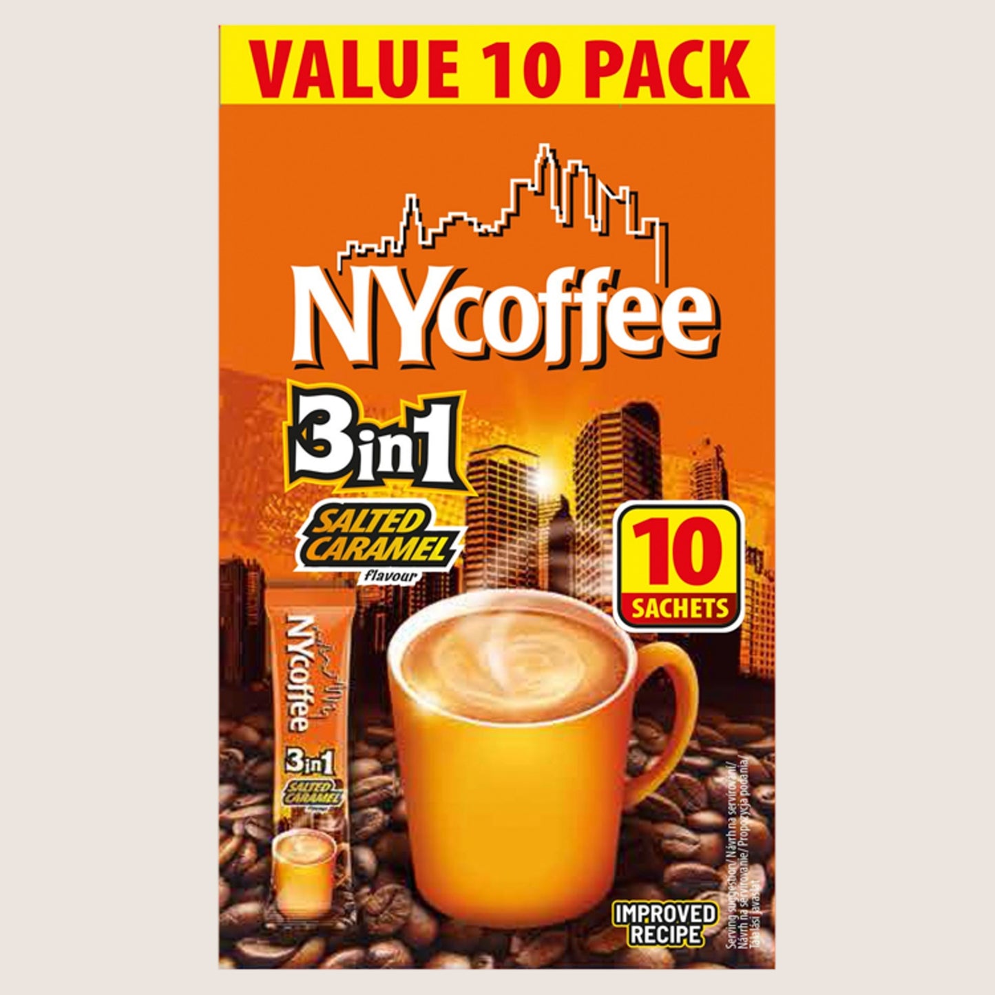 NYCoffee 3in1 Salted Caramel Flavour No Artificial Additives 14 Pack 140g