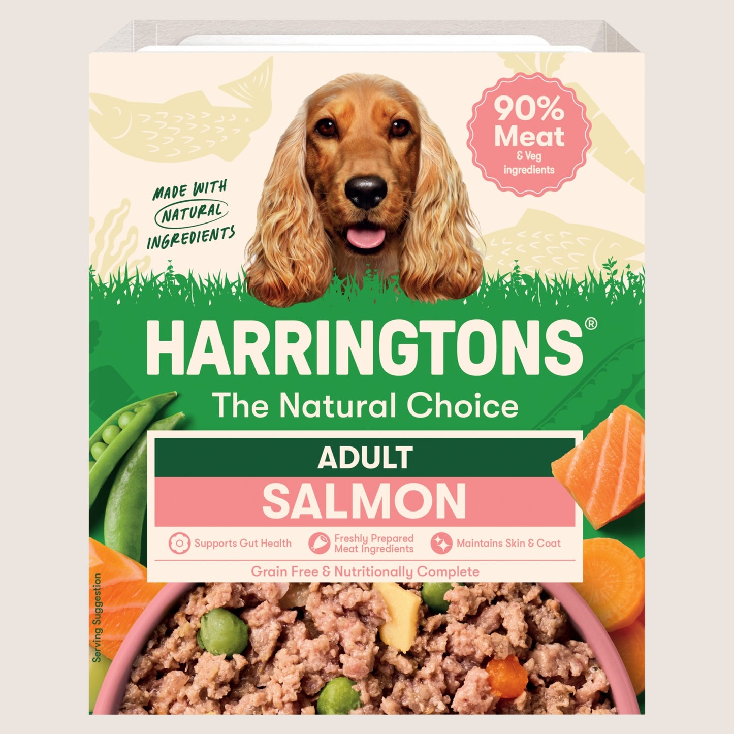 Harringtons Adult Complete Wet Dog Food – Salmon with Potato & Veg Grain Free 400g