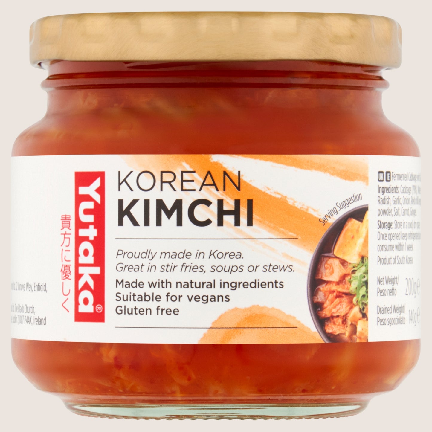 Yutaka Korean Kimchi Gluten Free 200g