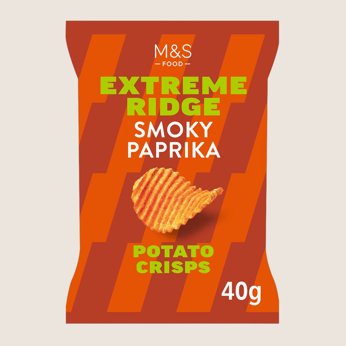 M&S Extreme Ridge Smoky Paprika Crisps 40 g