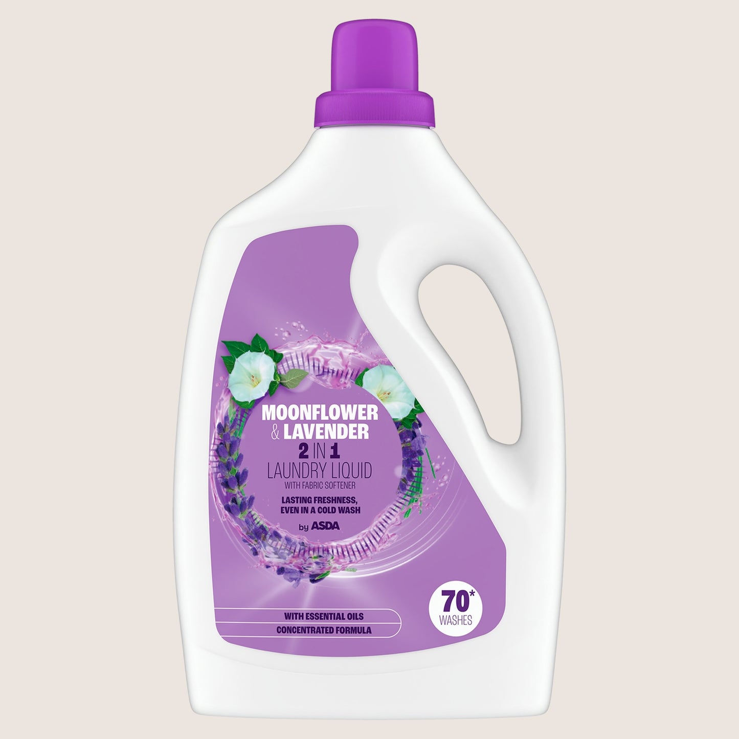 ASDA Moonflower & Lavender 2 in 1 Laundry Liquid 70 Washes