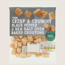 ASDA Black Pepper & Sea Salt Oven Baked Croutons Natural Sea Salt 40g