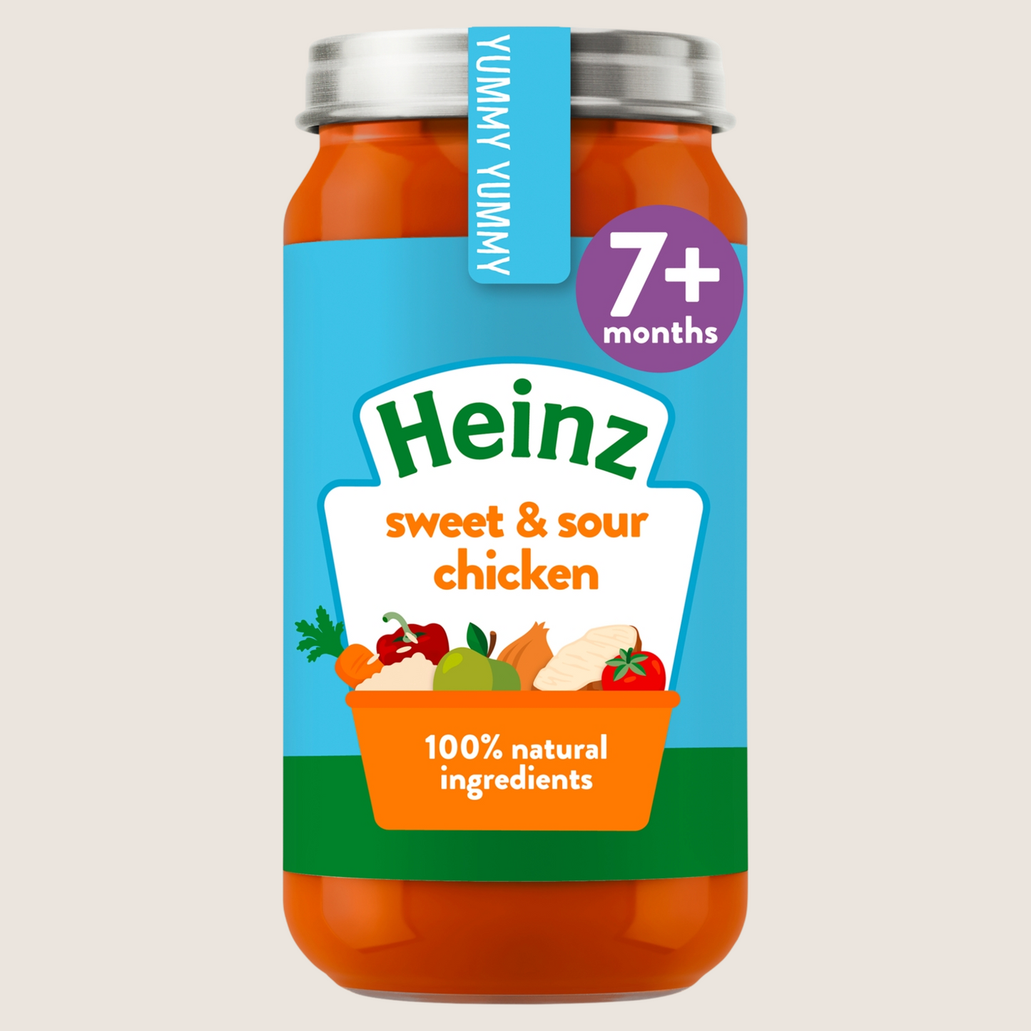 Heinz By Nature Sweet & Sour Chicken Baby Food Jar 7+ Months No Artificial Additives 200g
